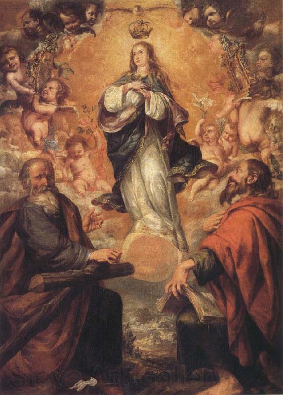Juan de Valdes Leal Virgin of the Immaculate Conception with Sts.Andrew and Fohn the Baptist France oil painting art